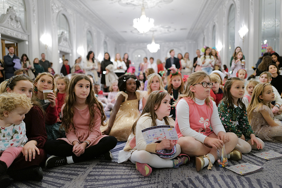 Photo by Mark Gilliland / Kids and parents listen to the reading of "The Nutcracker."