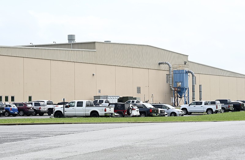 Staff photo by Abby White / The Audia plant in Noble, Georgia, is seen on April 23, 2025. Residents have been filing complaints with Walker County concerning a “loud vacuuming” noise.