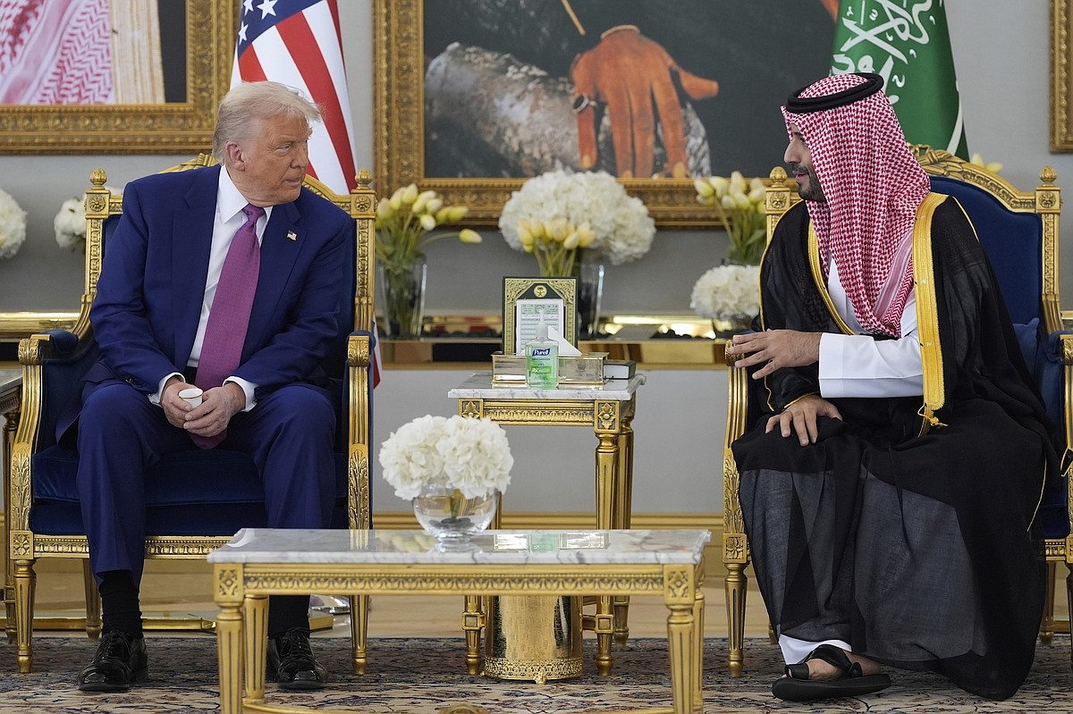 Saudi crown prince welcomes Trump to kingdom as US leader begins 4-day ...