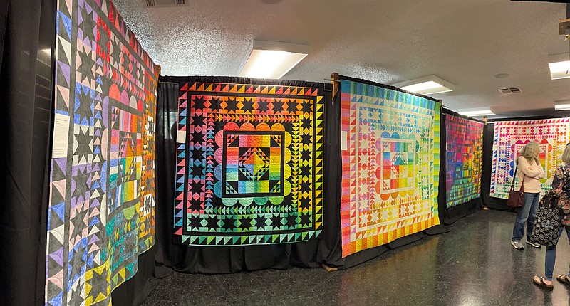 On display Thursday-Saturday at the Rogers Historical Museum: Razorback Greenway, the Northwest Arkansas Modern Quilt Guild 2024 Community Quilt; modern quilts made by members of the Northwest Arkansas Modern Quilt Guild; and an up-close look at patchwork details.
(Special to the Democrat-Gazette/Courtesy Northwest Arkansas Modern Quilt Guild)