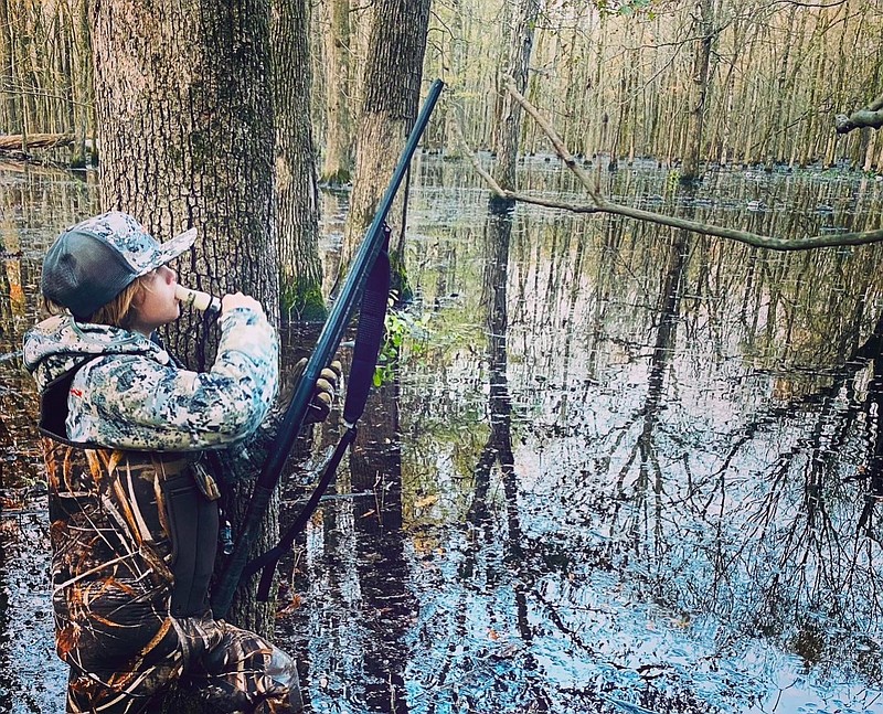 Hayes Kibe enjoys duck hunting when not competing. (Special to the Commercial)