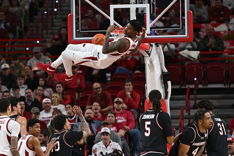 Arkansas basketball bounces back with 34-point win over South Carolina ...