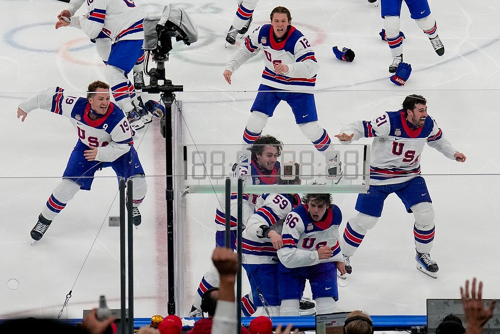 Hughes scores in overtime as U.S. beats Canada for first men's hockey gold at the Olympics since 1980