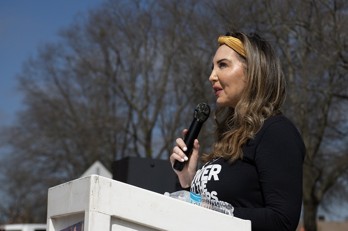 Epstein survivor addresses rally at Arkansas Capitol on International Women’s Day