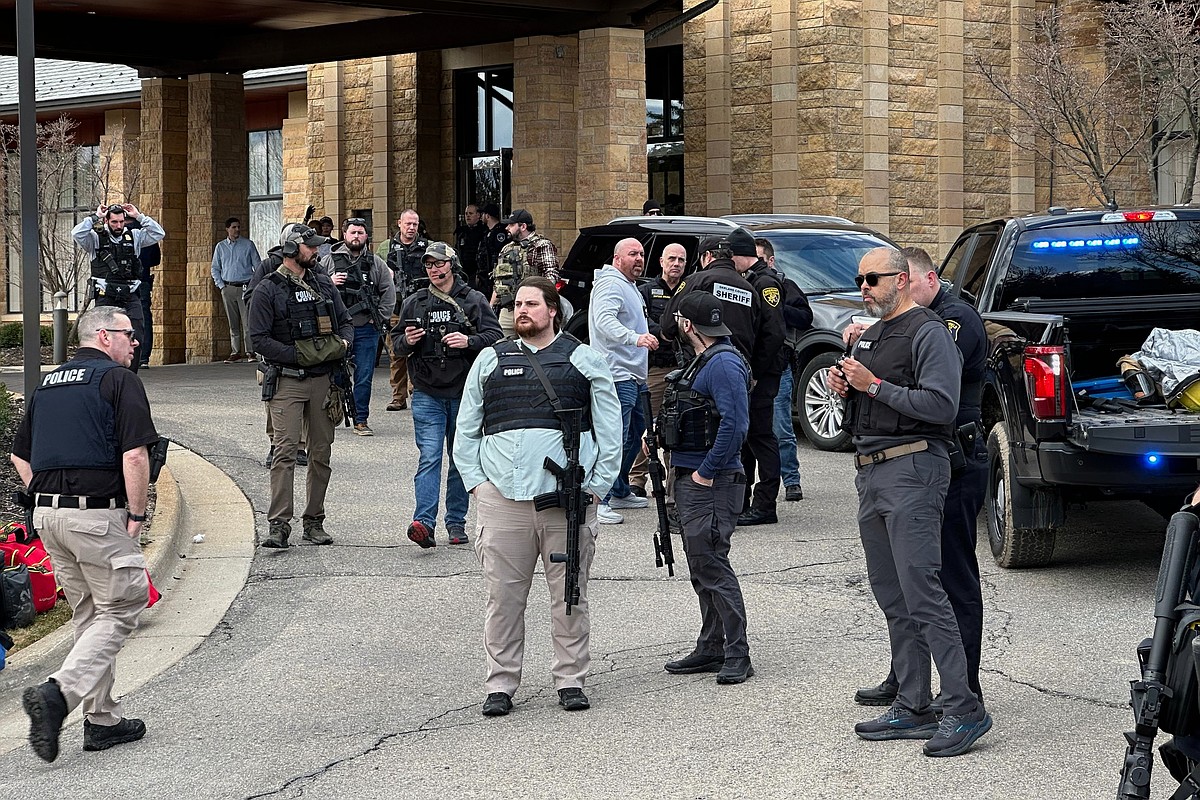 Armed man rammed vehicle into Michigan synagogue and was fatally shot