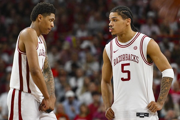Arkansas basketball freshmen Darius Acuff, Meleek Thomas leading championship charge