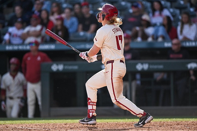 Arkansas baseball slugger Zack Stewart understands significance of Razorbacks' midweek trip to Missouri State | Whole Hog Sports