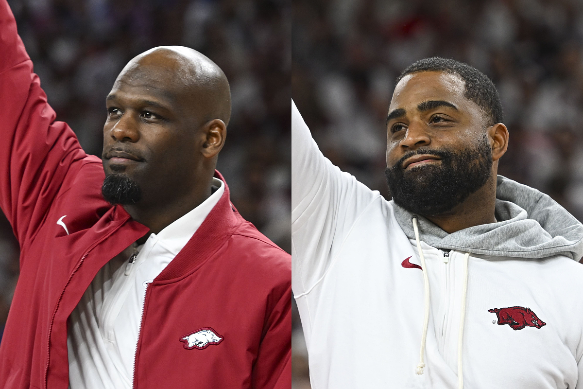 Arkansas football assistants Deron Wilson and Eddie Hicks began talking football together at Southern Miss in 2009