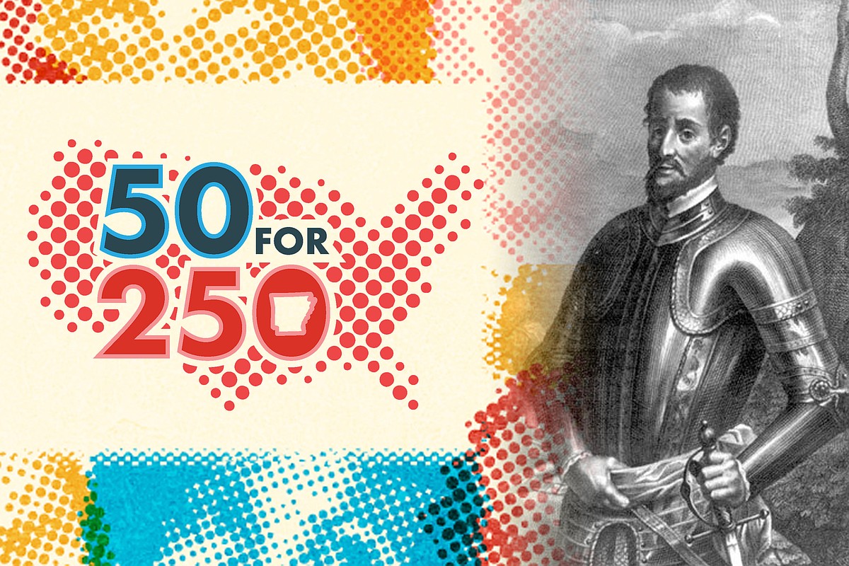 Hernando De Soto, first European in Arkansas, brought death, disease, hogs