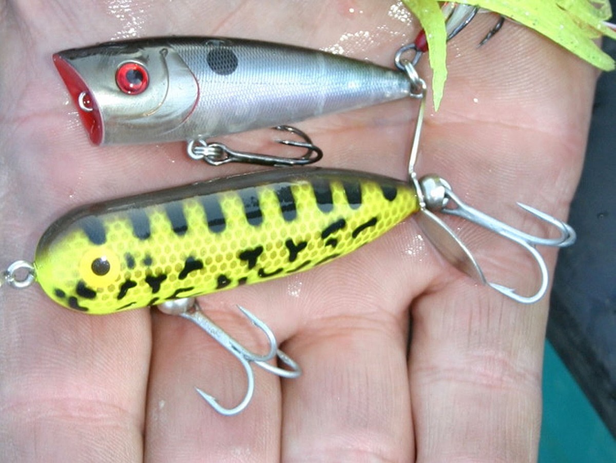 bass surface noise lure FISHING: Try topwater lures for bass fishing fun