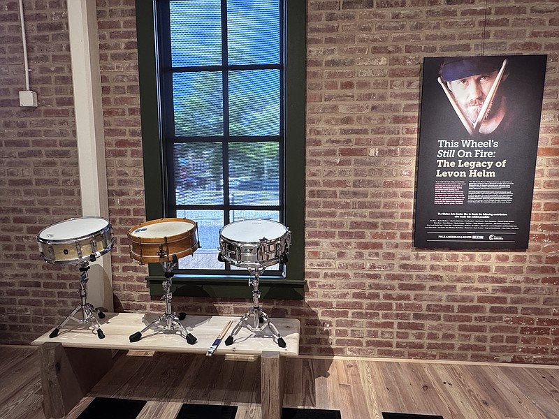 Walton Arts Center’s Alexander Gallery, in collaboration with the David and Barbara Pryor Center for Oral and Visual History, has created “This Wheel’s Still On Fire: The Levon Helm Oral History Project,” in conjunction with the Levon Helm exhibition currently on display at the gallery in Fayetteville. (Special to the Democrat-Gazette)