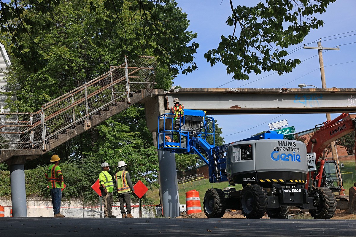 Boom was not lowered on truck that struck West Markham Street pedestrian bridge, affidavit says