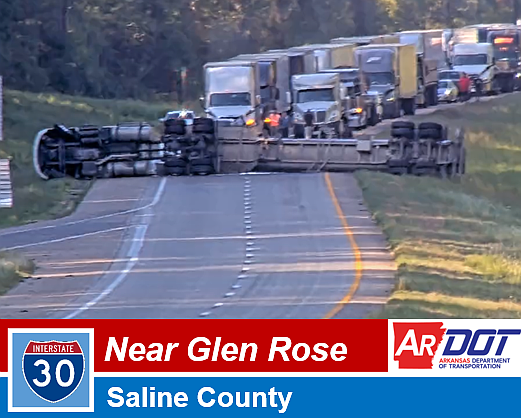 I-30 reopen in Saline County after after tractor-trailer carrying milk overturned | Northwest Arkansas Democrat-Gazette