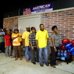 A crowd gathers at the Murphy USA at Chenal Parkway and Cantrell Road shortly before midnight Sunday in Little Rock in preparation for the first purchase of a Arkansas Scholarship Lottery ticket.