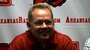 Arkansas Coach Bobby Petrino, offensive coordinator Garrick McGee and defensive coordinator Willy Robinson speak to the media before a golf tournament at Paradise Valley Athletic Club in Fayetteville on Thursday. The big news? Quarterback Ryan Mallett is almost back to full speed just in time for fall camp after recovering from two foot surgeries in the last five months.