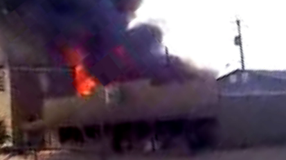 Video shot by Nashville resident Shon Barnett of a fire burning a stretch of historic buildings in his town