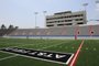 The new structure is four stories tall and features club seating with catering.
It&#x27;s being finished just in time for this season&#x27;s first Razorback game in Little Rock on Sept. 11. The price tag on the makeover, which started in December of last year is $7.3 million.