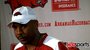 Arkansas offensive coordinator Garrick McGee addresses the media after practice Tuesday inside Razorback Stadium.