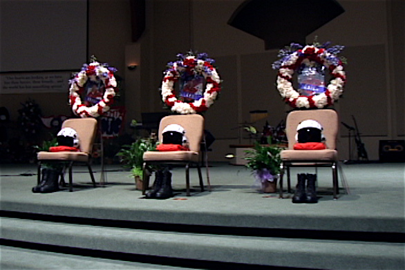 Air Evac Lifeteam held a memorial service Thursday, Sept. 9, for members of the Vilonia Air Evac Lifeteam crew who perished in a helicopter accident early Tuesday morning. The service, memorializing pilot Kenneth Robertson, flight nurse Kenneth Meyer, Jr. and flight paramedic Gayla Gregory