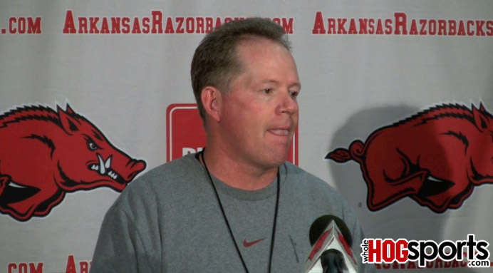 Sept. 9 - Arkansas coach Bobby Petrino wraps up the Razorbacks' weekly workouts and looks ahead to Louisiana-Monroe. 