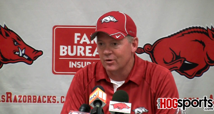 Arkansas coach Bobby Petrino recaps the No. 12 Razorbacks' 65-43 loss to No. 7 Auburn. 