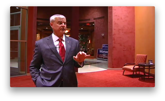 Steve Womack, shortly after celebrating victory, talks about the transition for the new Rogers mayor.