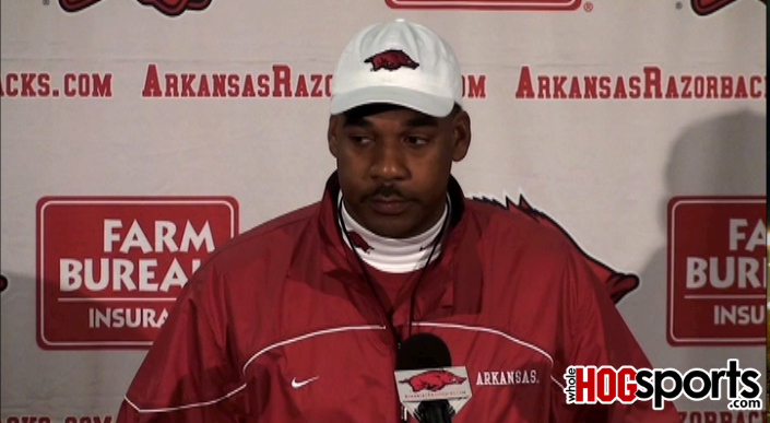 Arkansas offensive coordinator Garrick McGee previews the Razorbacks' upcoming game at Mississippi State. 