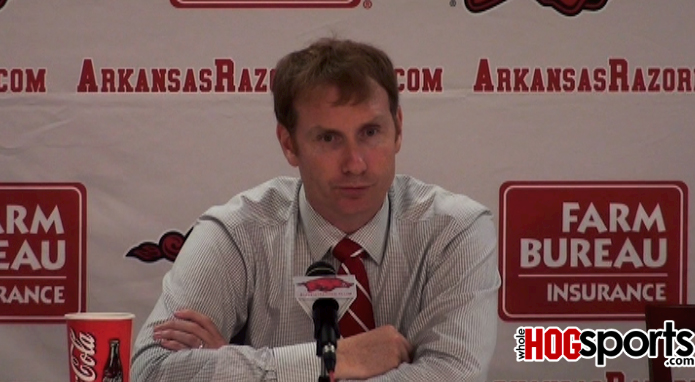 Arkansas coach John Pelphrey recaps his team's 90-47 win over Florida Gulf Coast at Bud Walton Arena. 