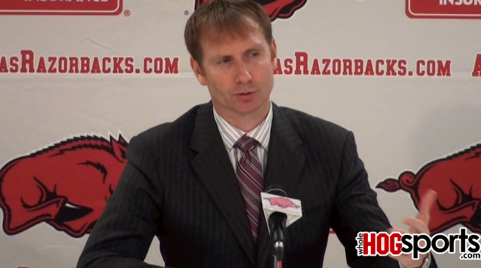 Arkansas coach John Pelphrey previews his team's game with Oklahoma. 