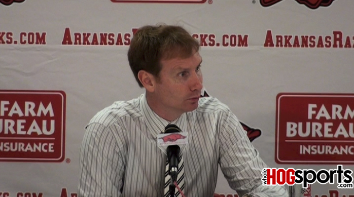 Arkansas coach John Pelphrey recaps his team's 75-60 win over Troy. 
