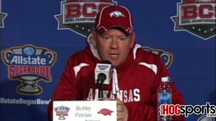 Arkansas coach Bobby Petrino recaps the Razorbacks' 31-26 loss to Ohio State in the Sugar Bowl. 
