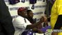 Arkansas signees Brandon Allen and Demetrius Dean hold their signing ceremonies Tuesday at Fayetteville High School. Though National Signing Day was last week, local athletes held their ceremonies late because of inclement weather. 