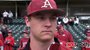 Arkansas pitcher Brandon Moore recaps his performance in the Razorbacks&#x27; 10-0 win over Delaware State Sunday afternoon at Baum Stadium. Moore, a freshman, pitched six scoreless innings to earn the win in his college debut. 