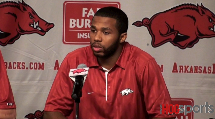 Arkansas players Jeff Peterson and Michael Sanchez discuss the firing of John Pelphrey Sunday. 