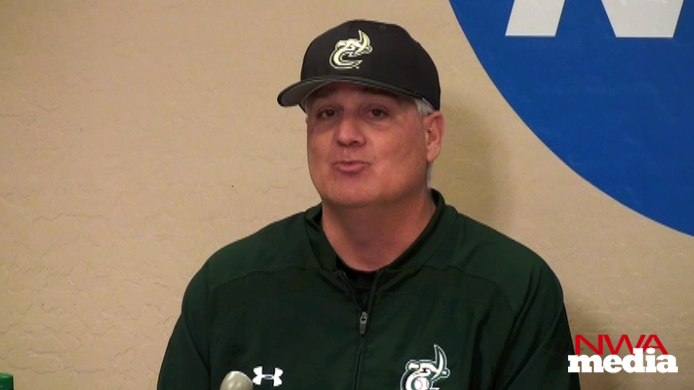 Charlotte coach Loren Hibbs recaps the 49ers' 3-2 win over Arkansas Friday in the NCAA Tempe Regional. 