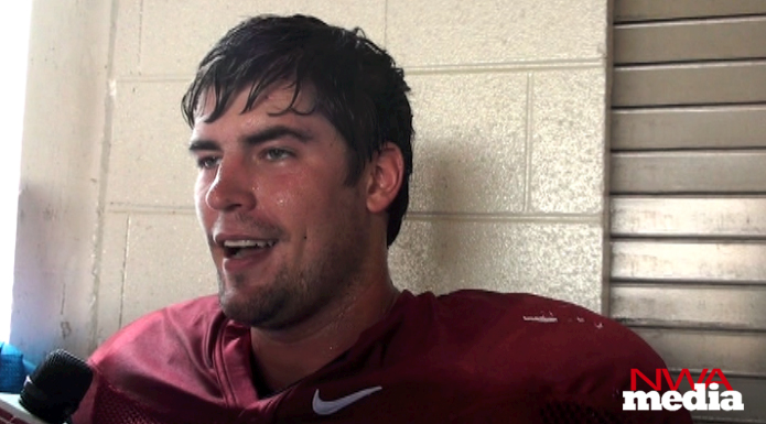 Arkansas defensive end Jake Bequette recaps the Razorbacks' preseason practice Wednesday. 