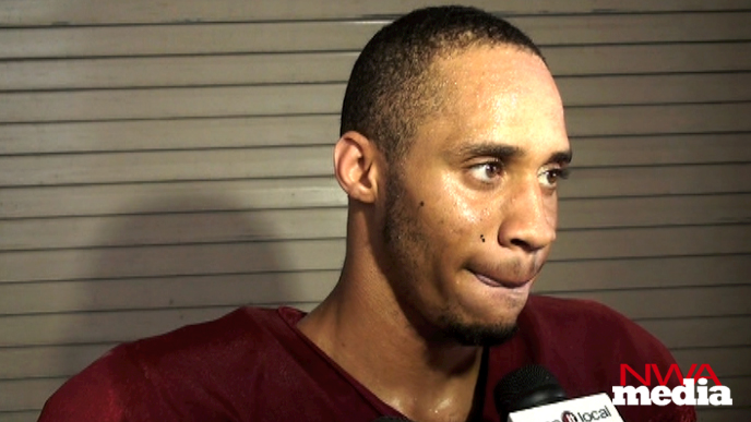 Arkansas cornerback Isaac Madison recaps the Razorbacks' preseason practice Wednesday. 