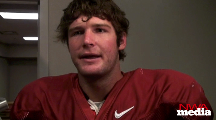 Arkansas quarterback Tyler Wilson recaps the Razorbacks' practice Thursday and reacts to being named a starter. 