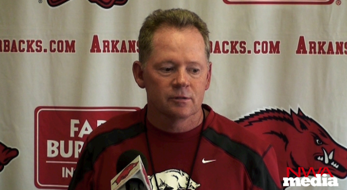 Arkansas coach Bobby Petrino recaps the Razorbacks' practice Thursday and looks ahead to Saturday's game against Missouri State. 