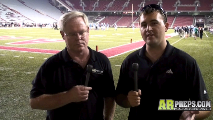 Matt Jones and Richard Davenport recap Rogers Heritage's 37-20 win over Springfield (Mo.) Hillcrest Thursday at Donald W. Reynolds Razorback Stadium. 