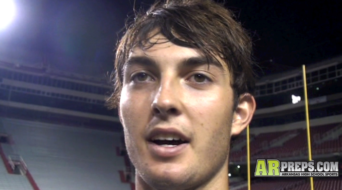 Springdale Har-Ber receiver Michael Fine recaps the Wildcats' 35-3 win over Lebanon (Mo.) Thursday night at Donald W. Reynolds Razorback Stadium. Fine finished the game with three touchdown receptions. 