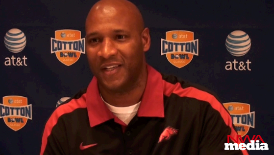 Arkansas defensive coordinator Paul Haynes previews the Razorbacks' upcoming matchup against Kansas State in the Cotton Bowl. 