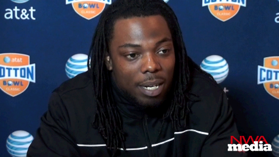 Arkansas linebacker Jerico Nelson previews the Razorbacks' upcoming matchup against Kansas State in the Cotton Bowl. 