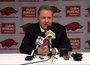 Arkansas head coach Bobby Petrino and his staff made a trip to Little Rock to celebrate the Razorbacks&#x27; 2012 recruiting class. He met with the media before the dinner at Verizon Arena in North Little Rock.