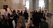Around 80 students from 13 colleges in the state gathered in the rotunda in the Capitol Building for STEM Posters at the Capitol, displaying their work in the fields of math and natural science.