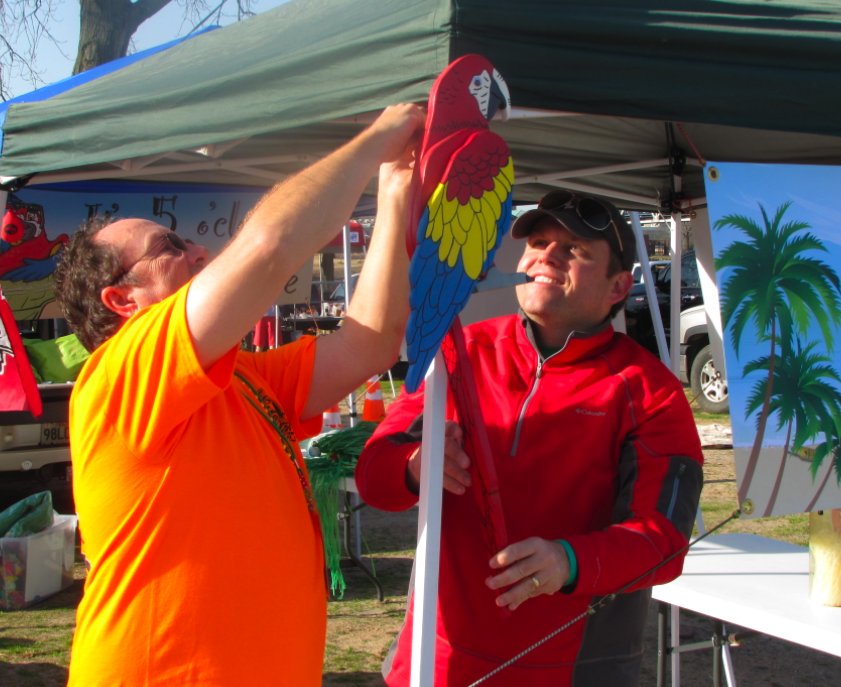 Dozens of Jimmy Buffett fans arrived early Thursday to begin a full day of tailgating before the singer's concert that night at Verizon Arena.