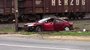 A train collided with a car on Forbing Road just off S. University Ave. on Thursday afternoon. The driver is said to be in critical condition at this time.