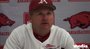 Arkansas coach Dave Van Horn, outfielder Joe Serrano and pitcher Nolan Sanburn recap the Razorbacks' 8-3 and 4-3 wins over Stephen F. Austin in a doubleheader Tuesday at Baum Stadium. 