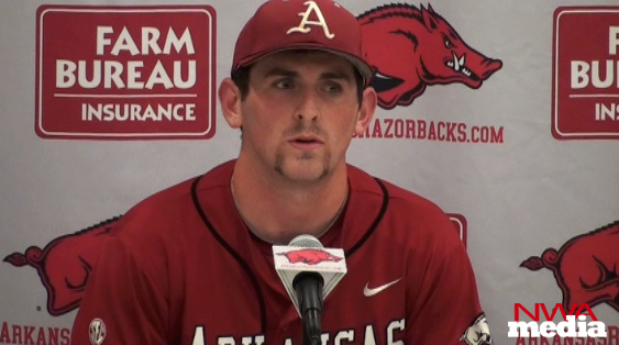 Arkansas catcher Jake Wise, who had a game-winning ninth inning single, recaps the Razorbacks' 5-4 win over Auburn on Friday night at Baum Stadium. 