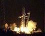 A commercial rocket has blasted off with a load of supplies for the International Space Station.

The SpaceX company&#x27;s Falcon 9 rocket took flight at 3:44 a.m. Tuesday from Cape Canaveral, Florida, opening a new era of spaceflight. It carried a capsule named Dragon that is packed with 1,000 pounds of space station provisions. NASA and SpaceX stress that this is a demonstration flight.
